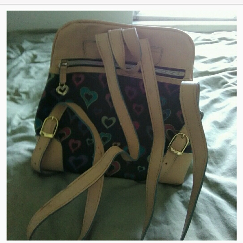 Purse/small backpack with hearts - Picture 8 of 8
